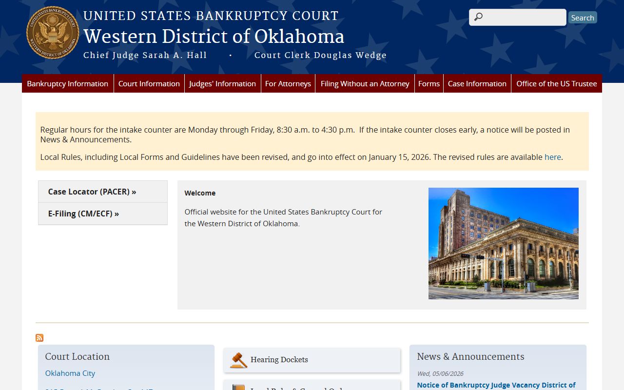 Beckham County probate context and U.S. Bankruptcy Court Western District of Oklahoma